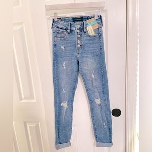 Aeropostale high rise button down jegging jeans